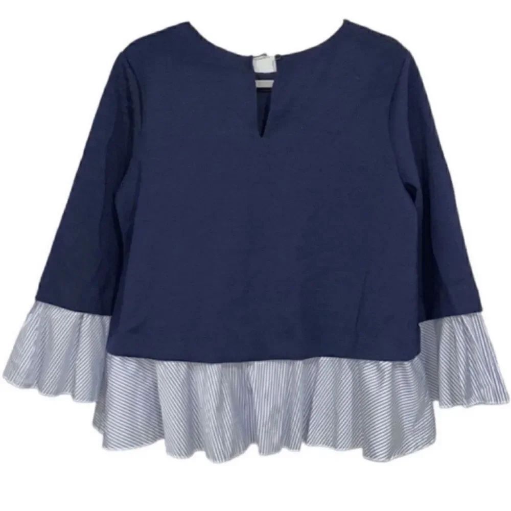 Halogen Blue/White Top(Size Medium) - Picture 2 of 6